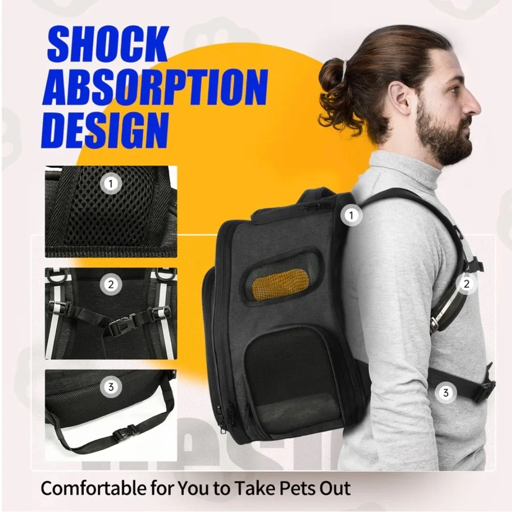 Pet carrying backpack